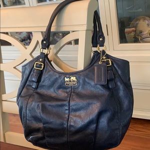 Coach shoulder bag, navy blue, good+ condition